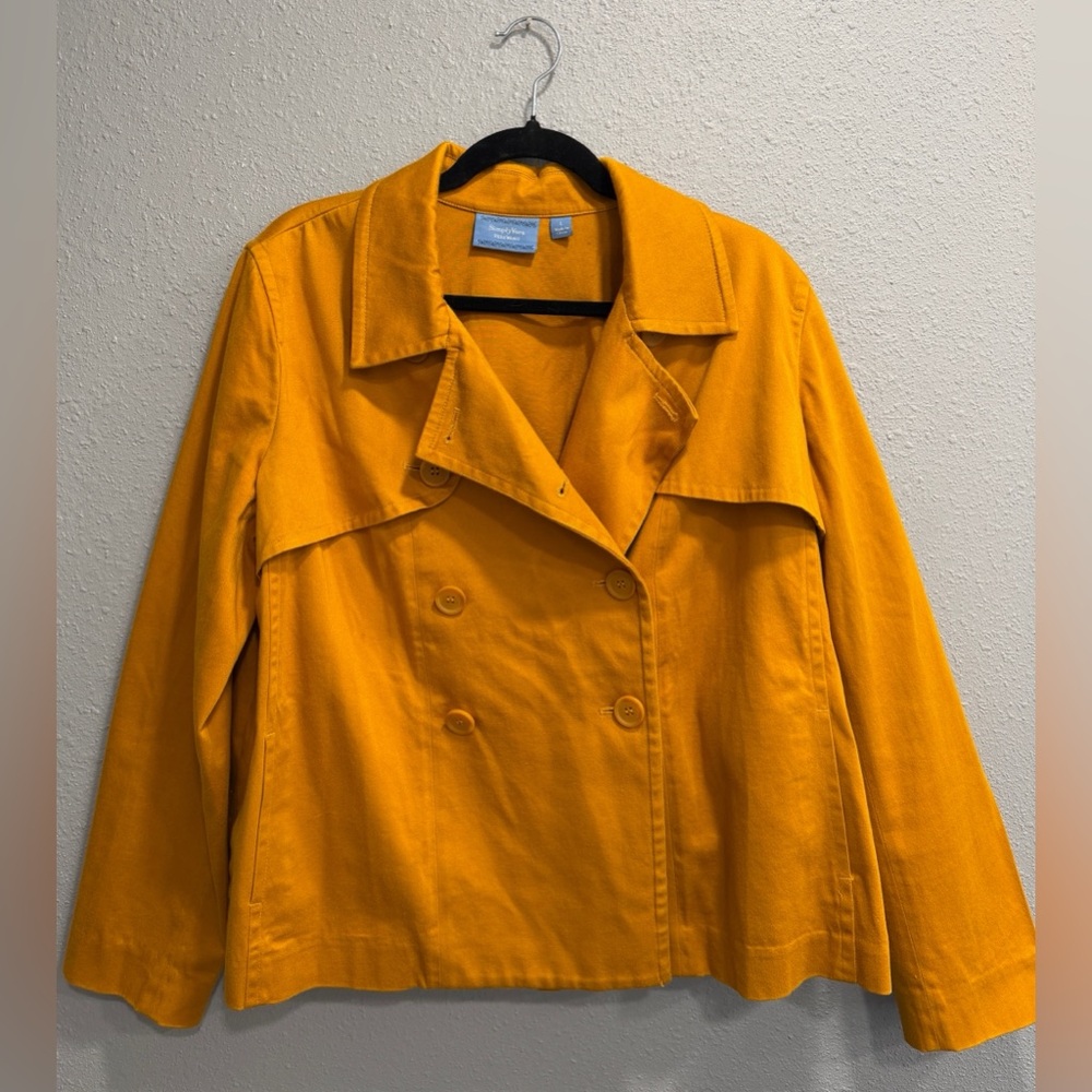 Simply Vera Vera Wang | Women’s Mustard Yellow Double Breasted Jacket, Size L